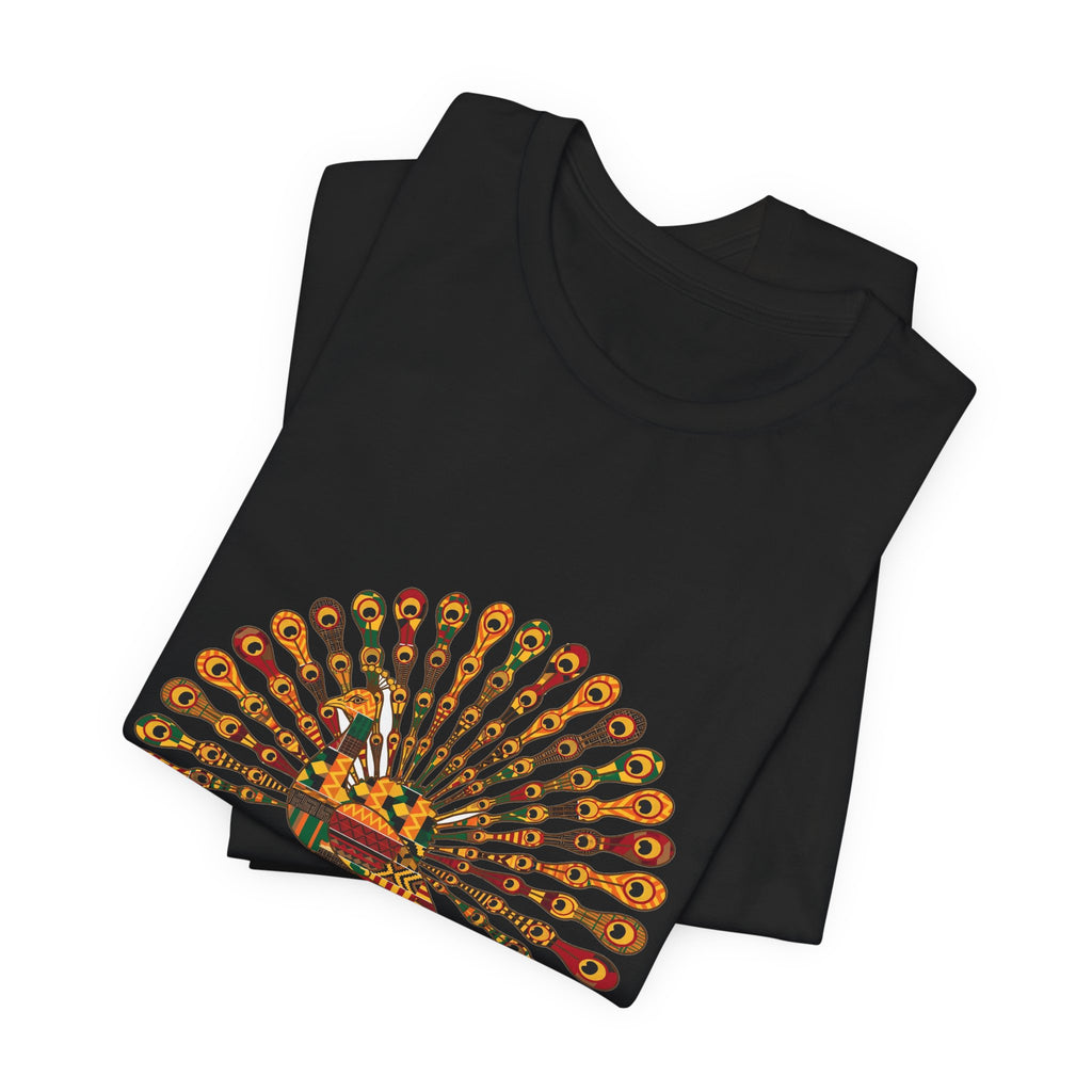 Kente Peacock Tee Black Edition
