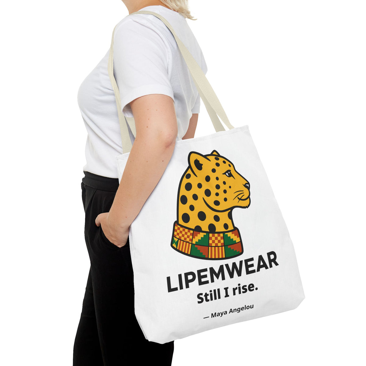 Lipemwear Kente Cheetah Tote Bag
