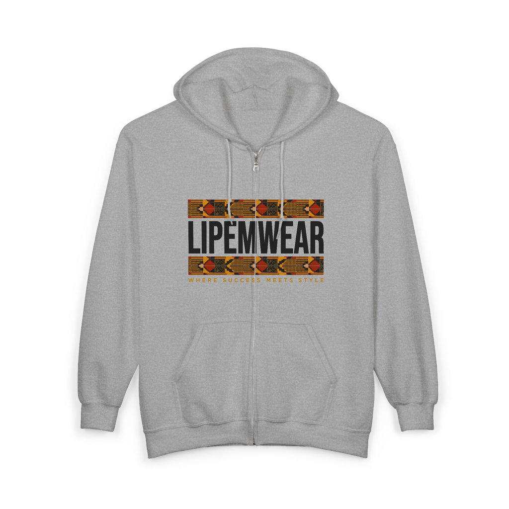 Lipemwear Kente Wordmark Zip Hoodie