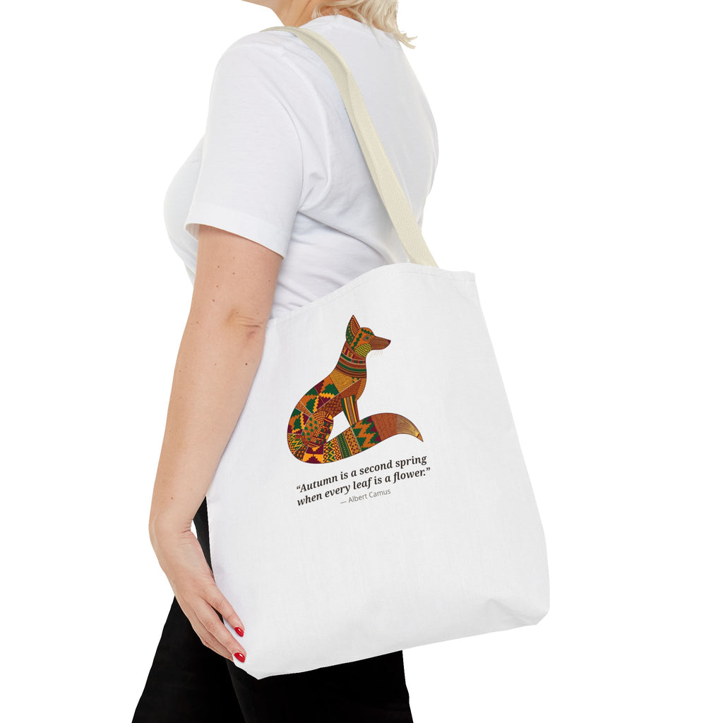 Kente Fox Tote Bag