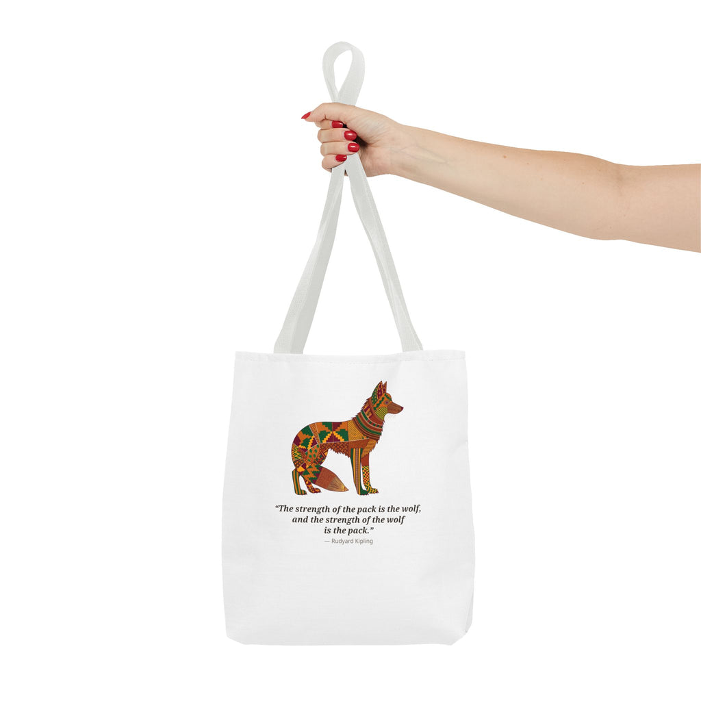 Lipemwear Kente Wolf Tote Bag