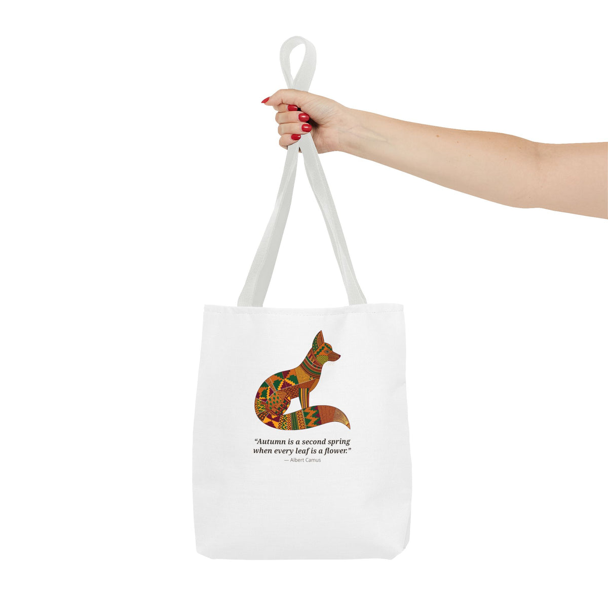 Kente Fox Tote Bag