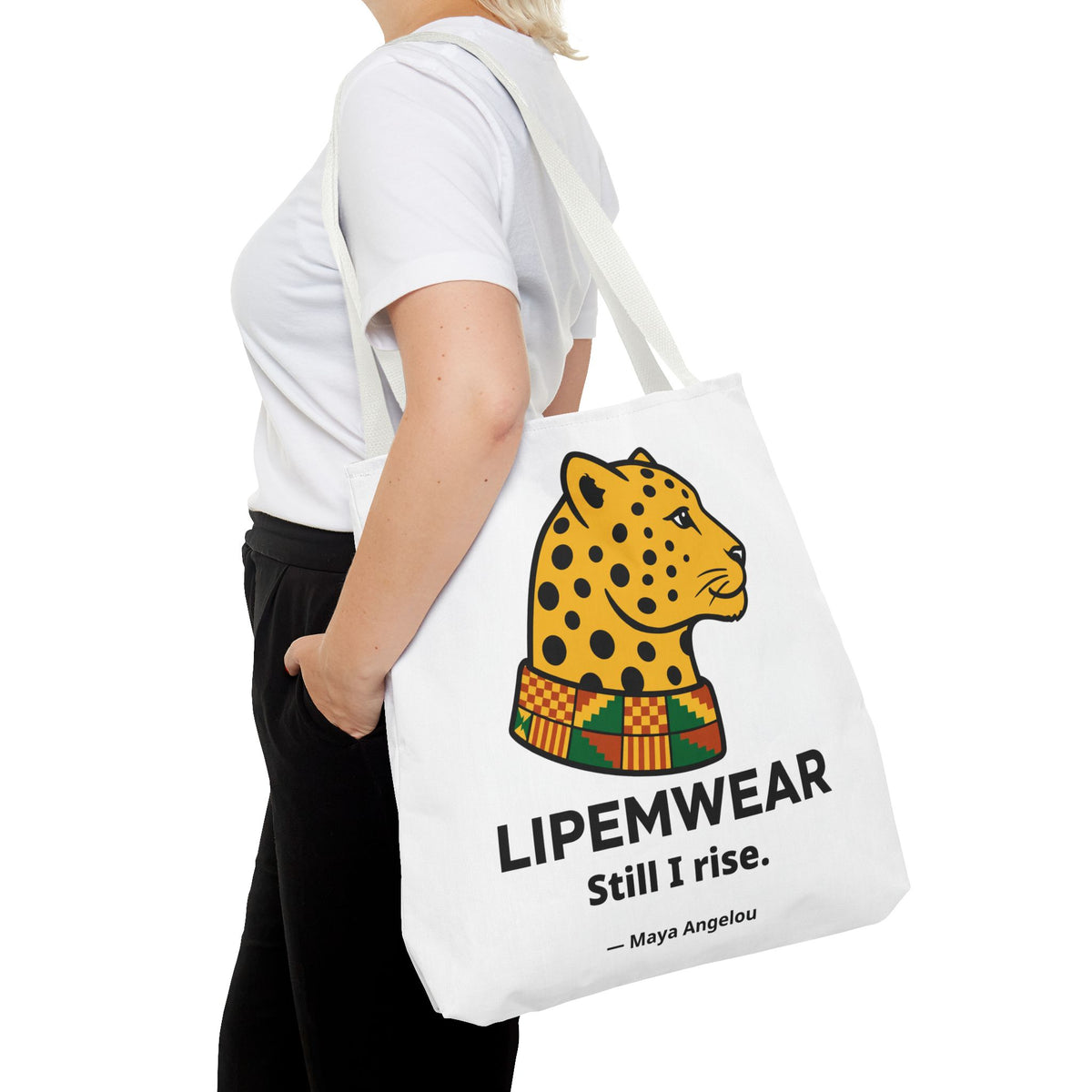 Lipemwear Kente Cheetah Tote Bag