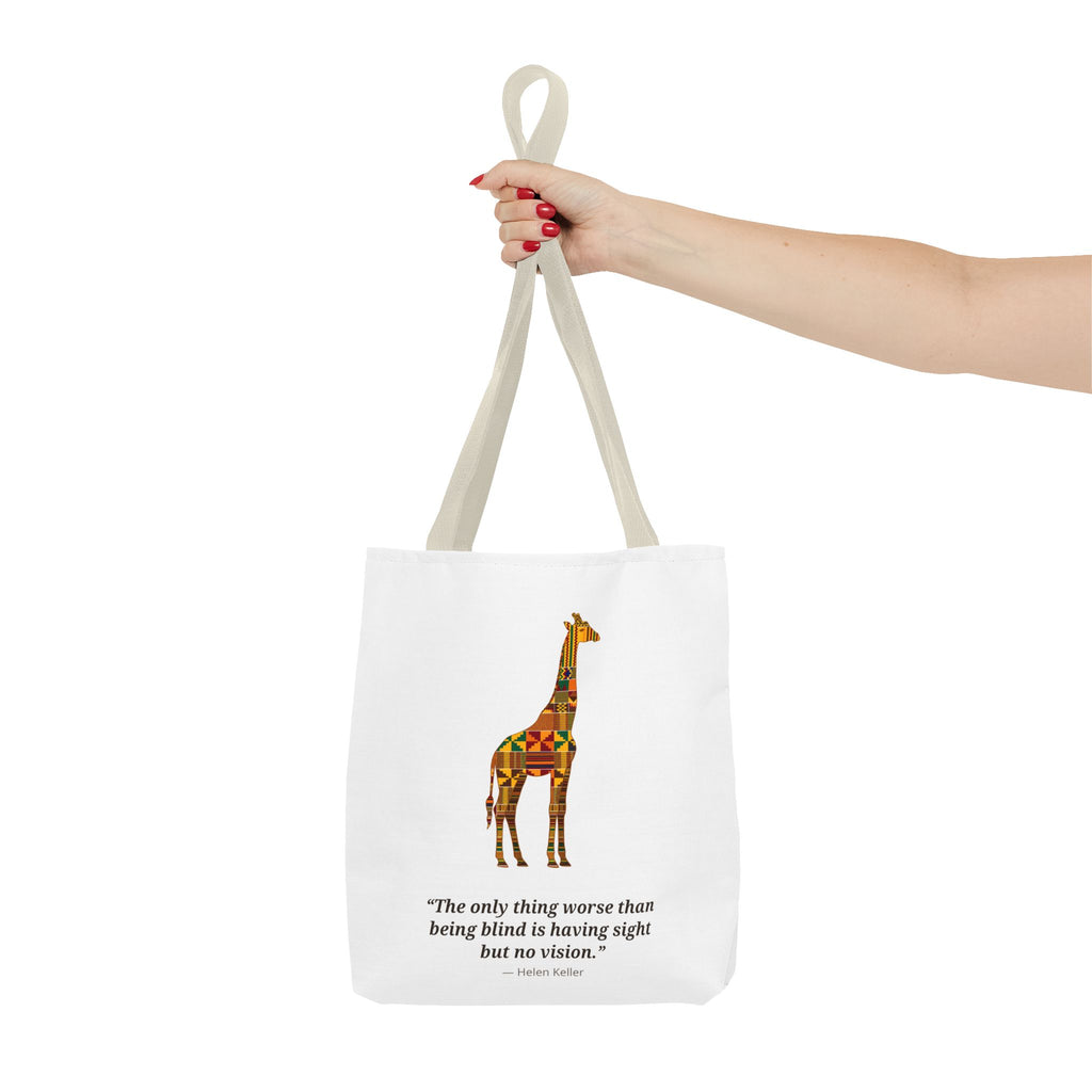 Kente Giraffe Tote Bag