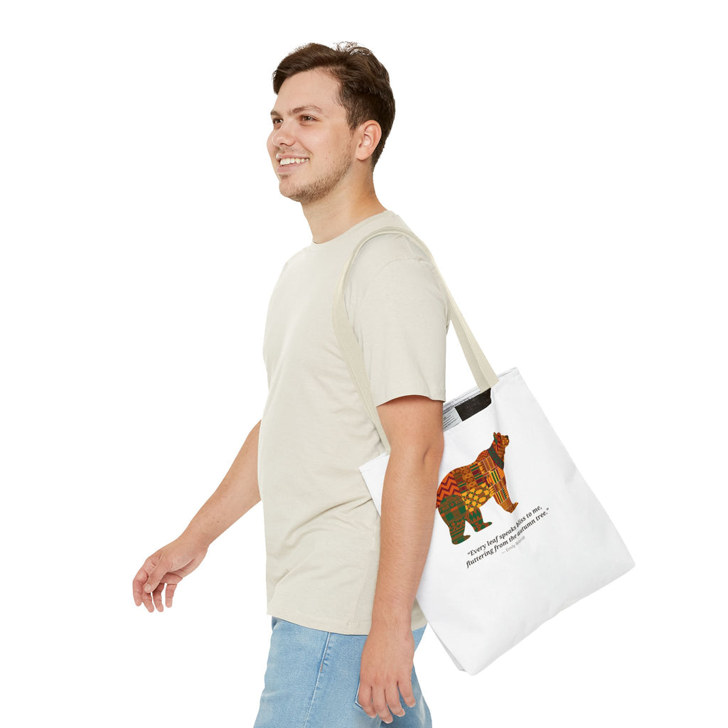 Kente Bear Tote Bag