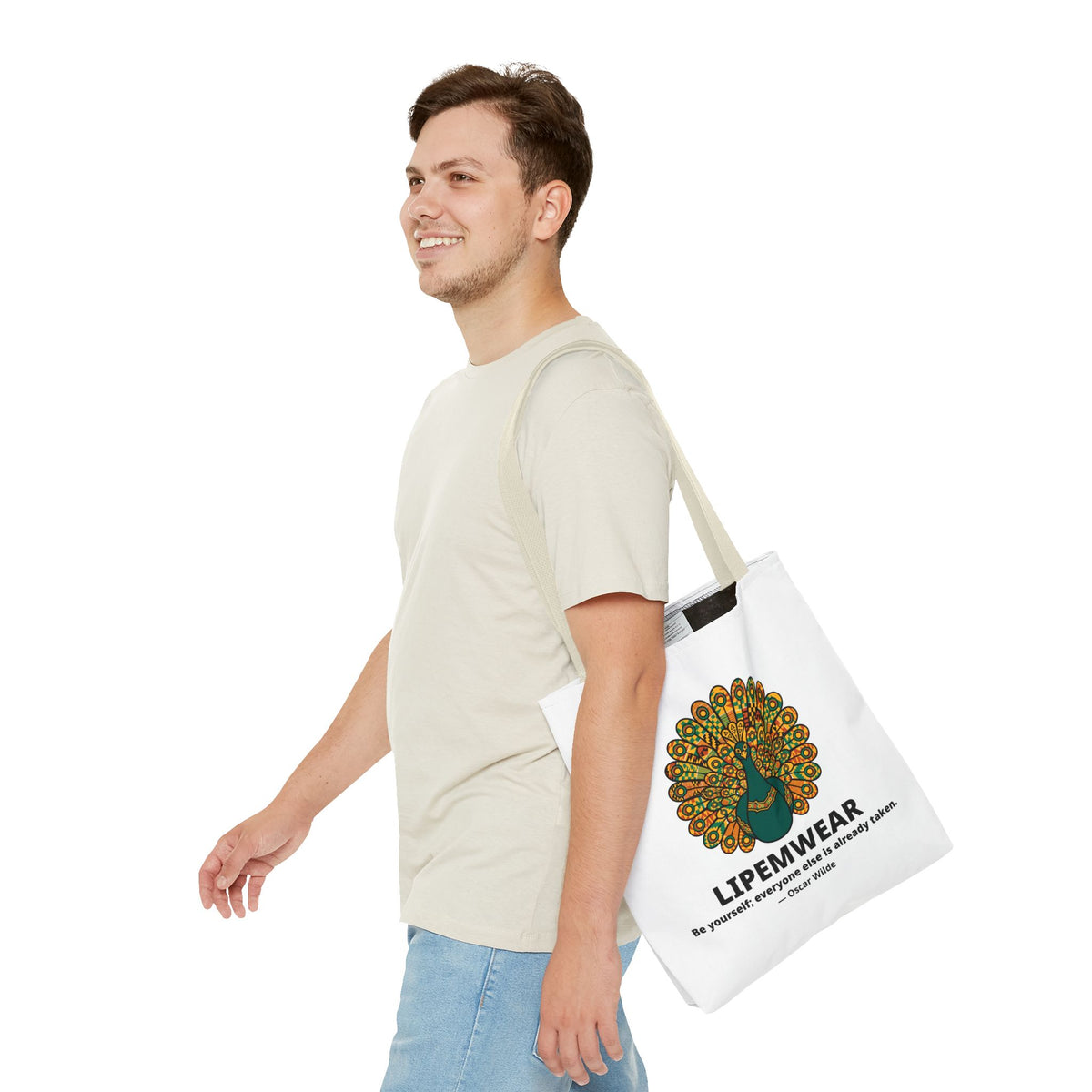 Lipemwear Kente Peacock Tote Bag