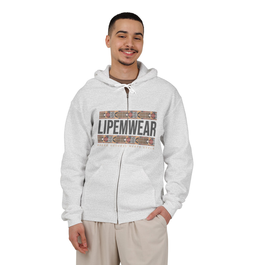 Lipemwear Kente Wordmark Zip Hoodie