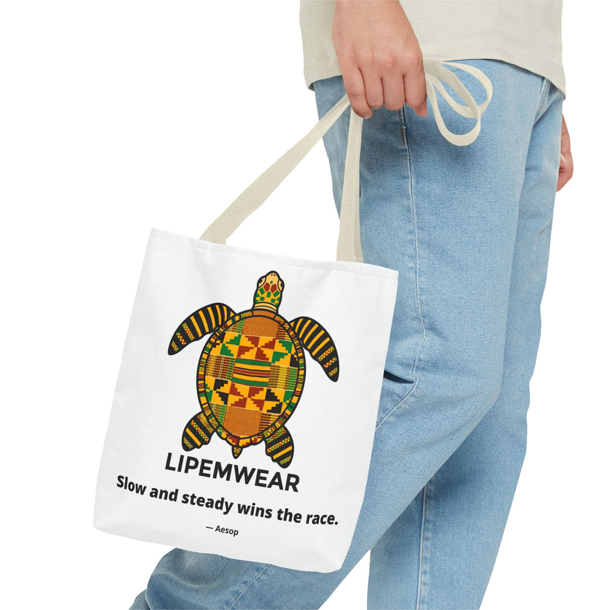Lipemwear Kente Sea Turtle Tote Bag