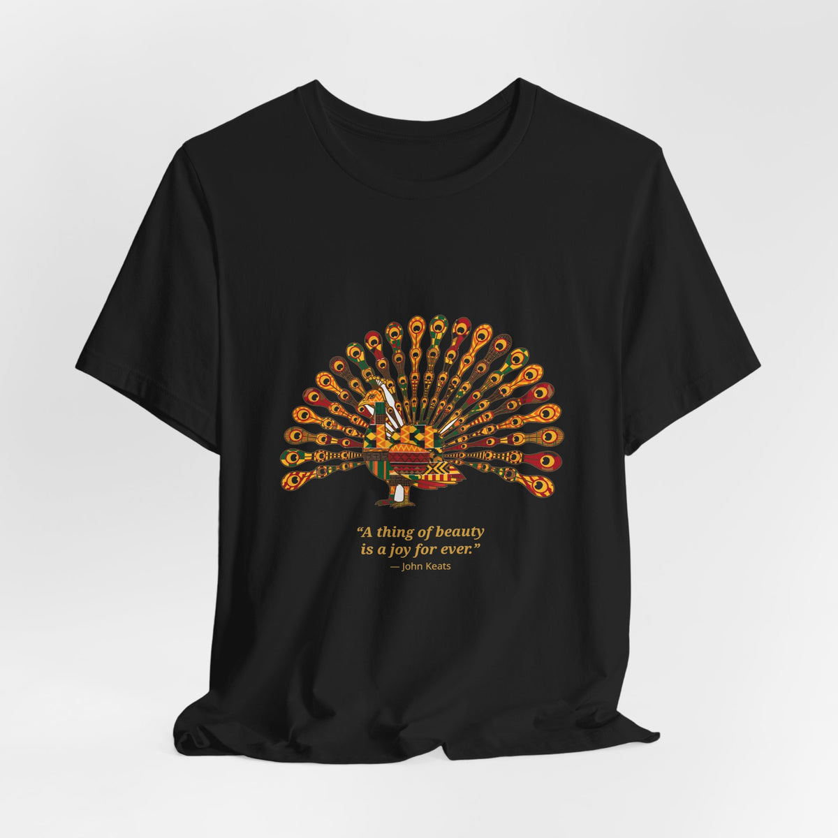 Kente Peacock Tee Black Edition