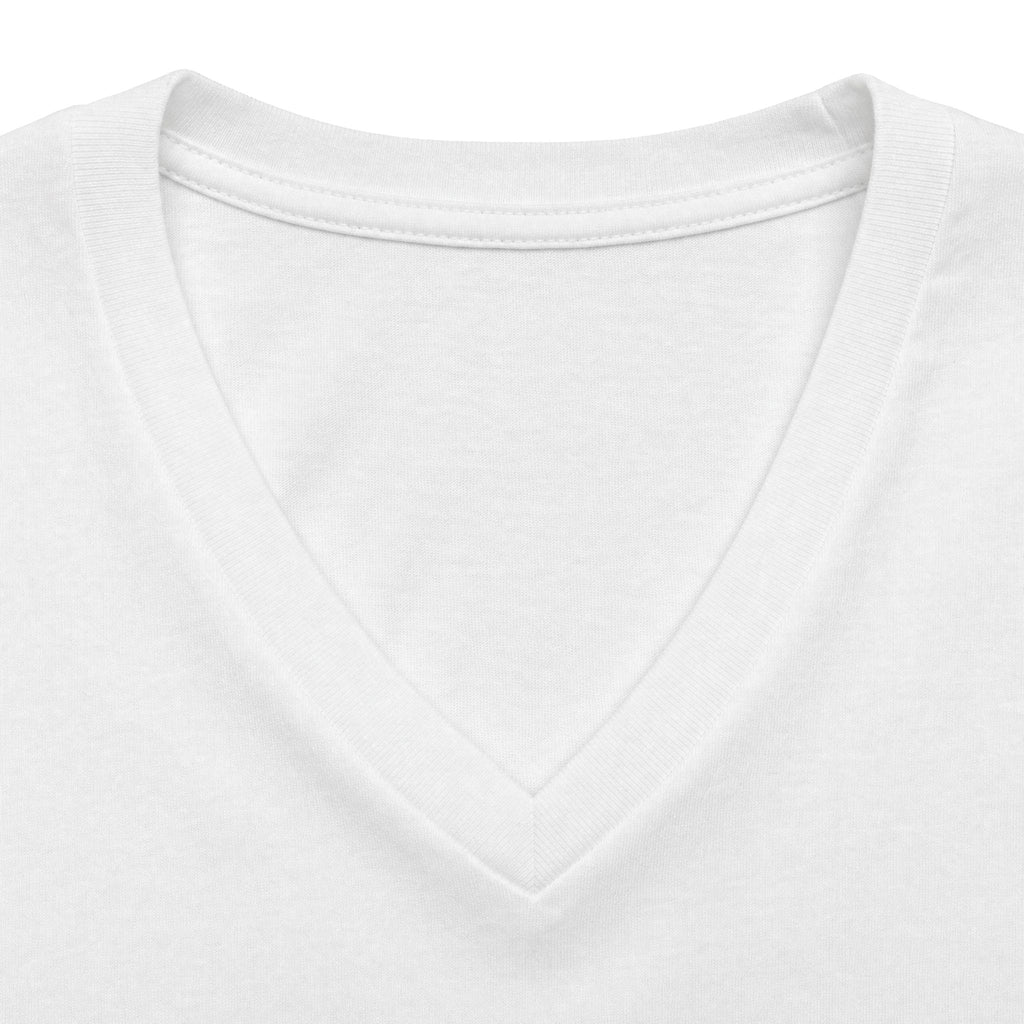 Women's V-Neck Tee — "Golden Hour" Minimal Text Graphic