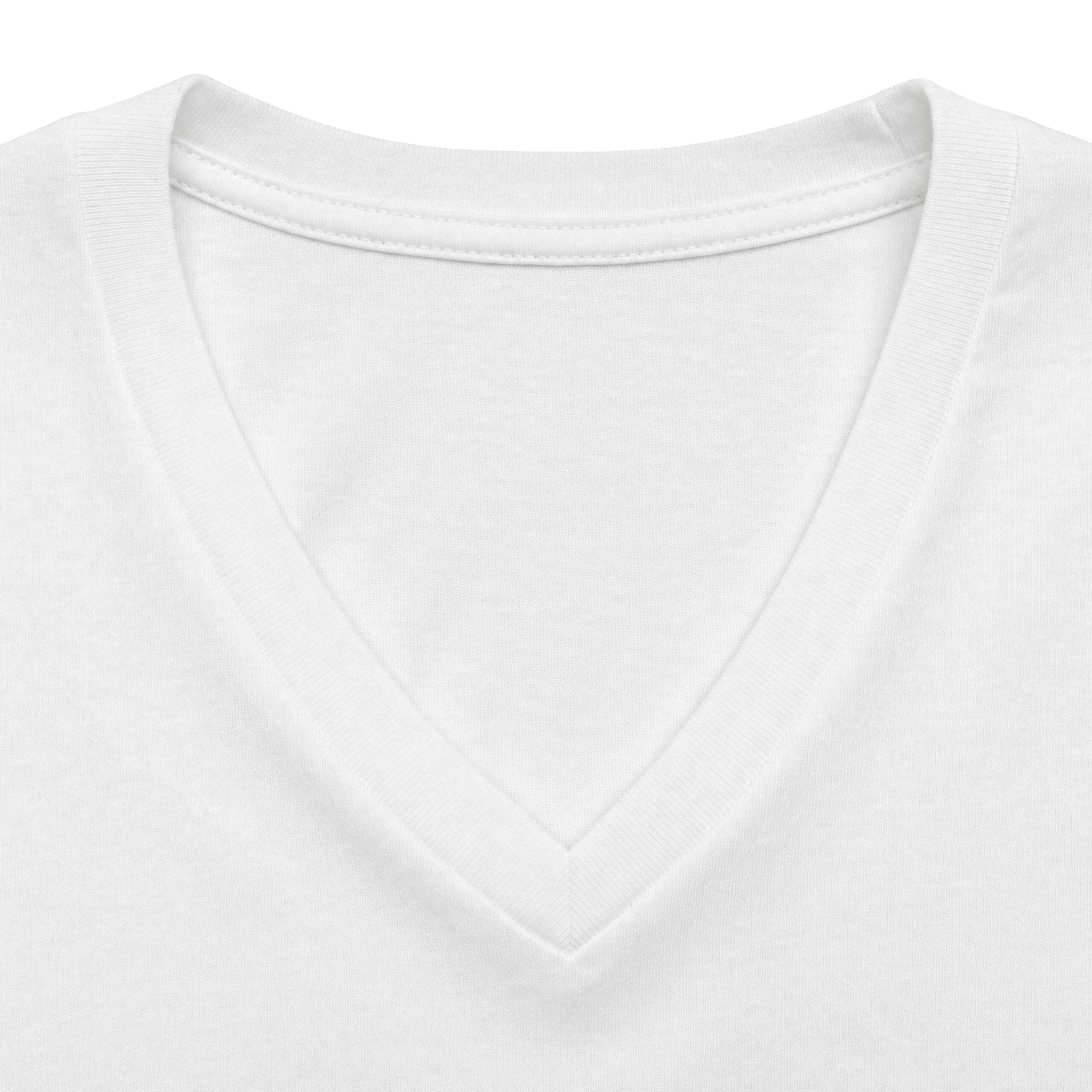 Women's V-Neck Tee — "Golden Hour" Minimal Text Graphic
