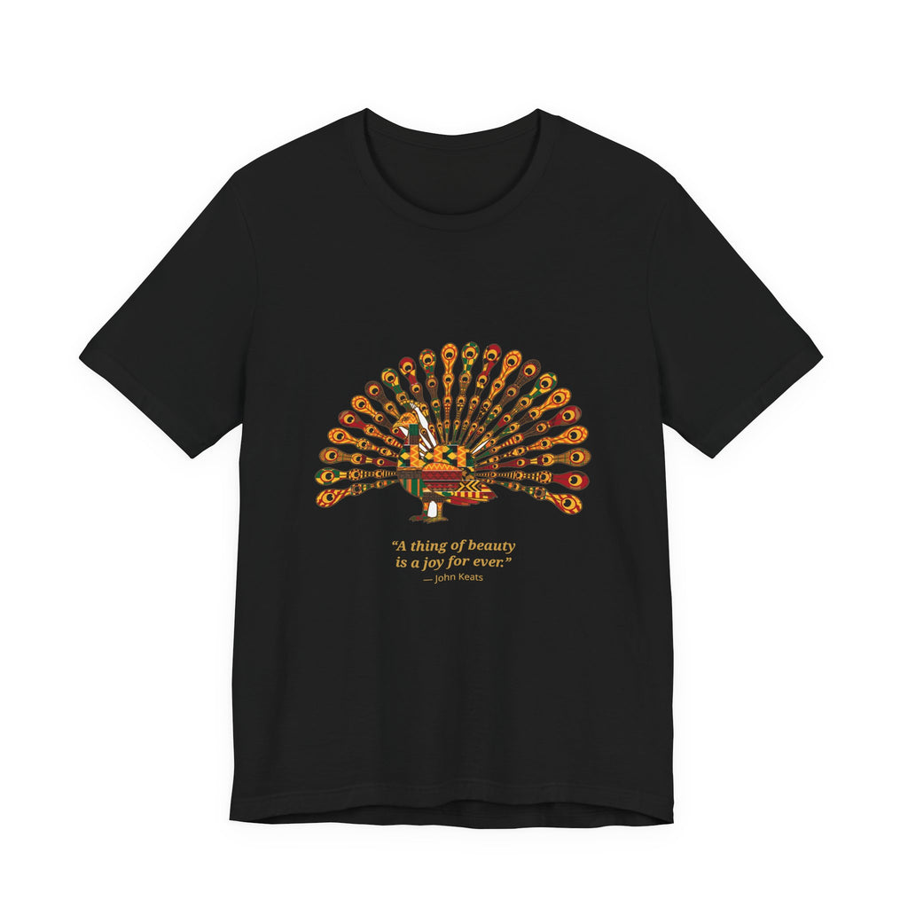 Kente Peacock Tee Black Edition