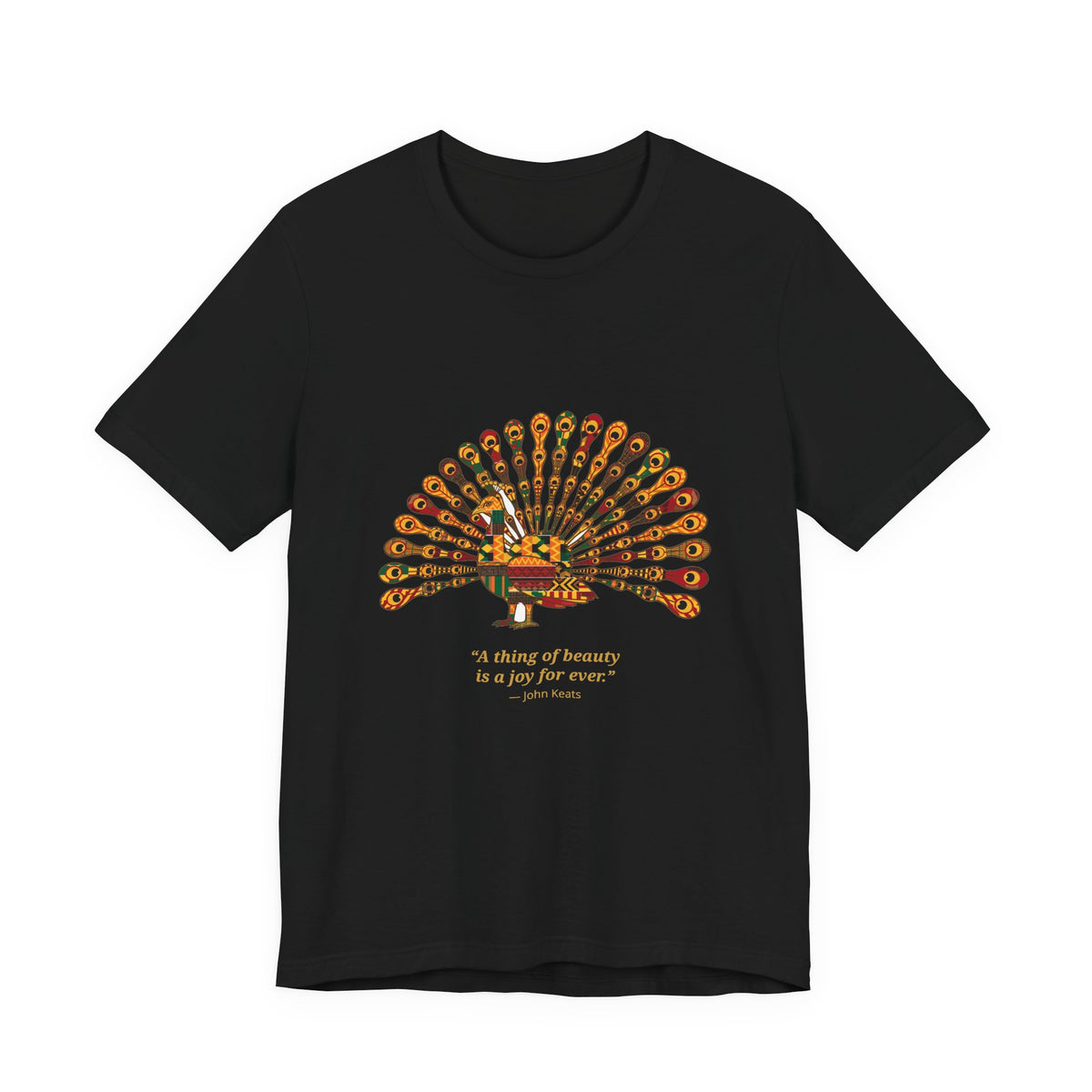 Kente Peacock Tee Black Edition