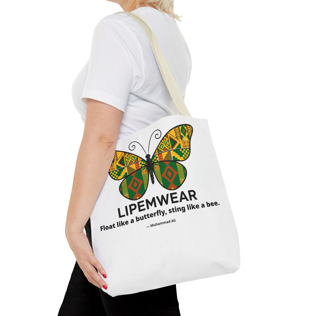 Lipemwear Kente Butterfly Tote Bag