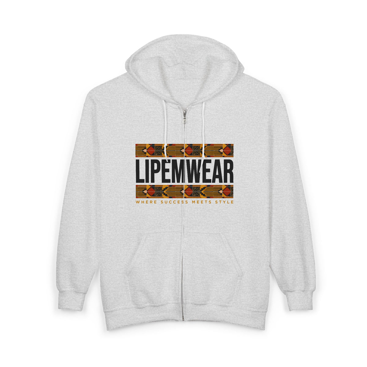 Lipemwear Kente Wordmark Zip Hoodie