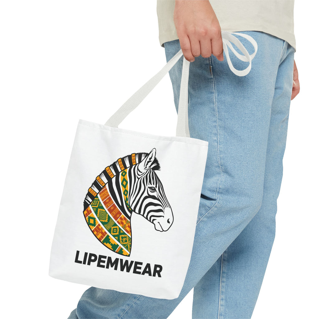 Lipemwear Kente Zebra Tote Bag