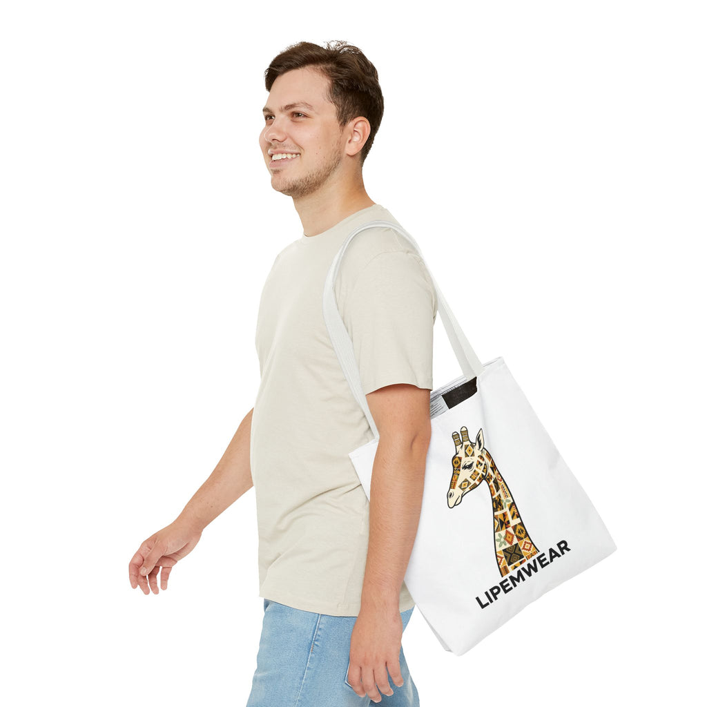 Lipemwear Kente Giraffe Tote Bag