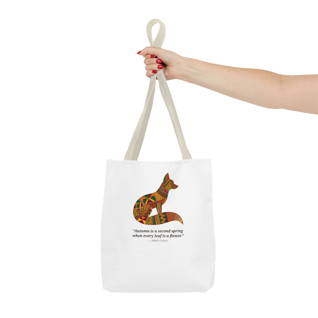 Kente Fox Tote Bag