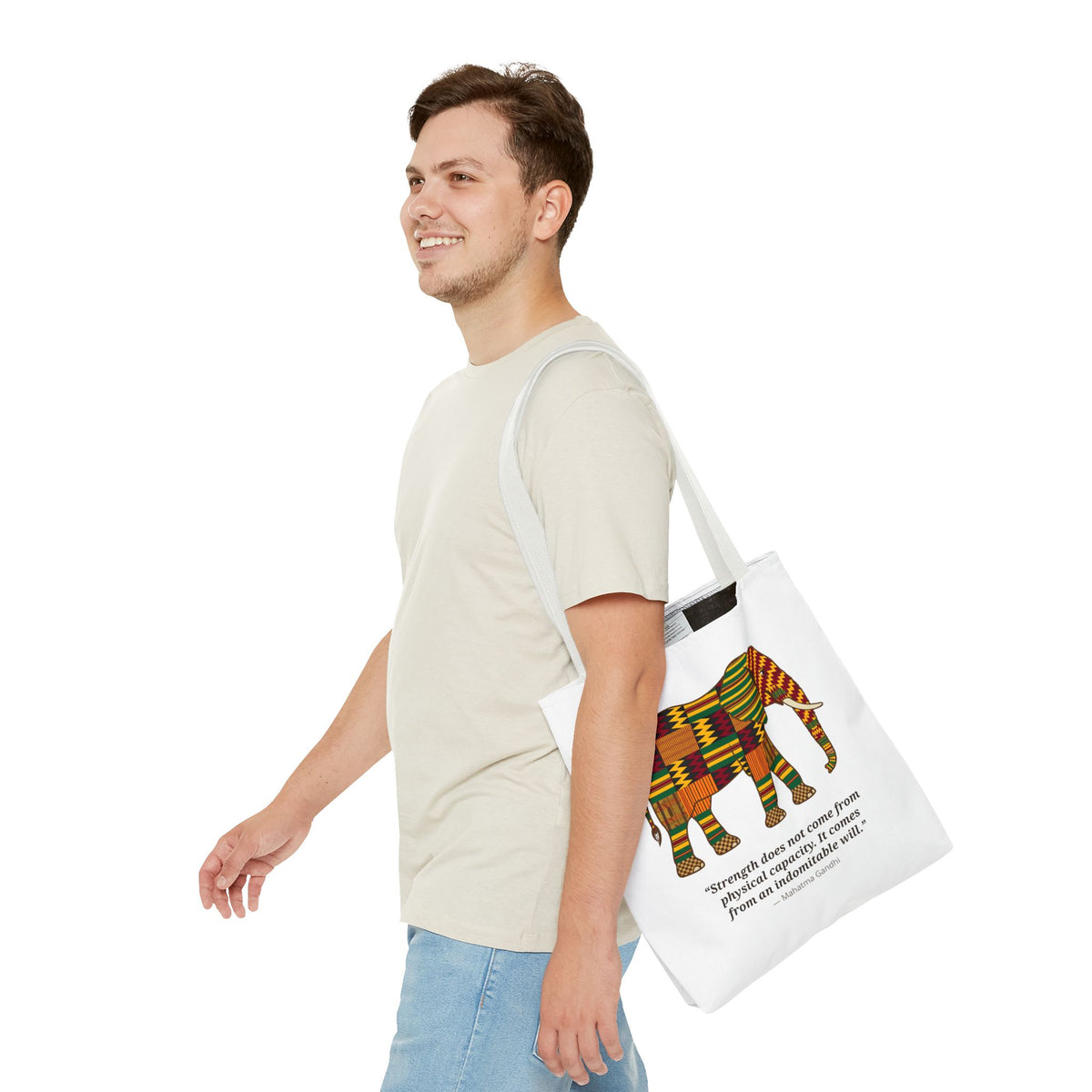 Kente Elephant Tote Bag