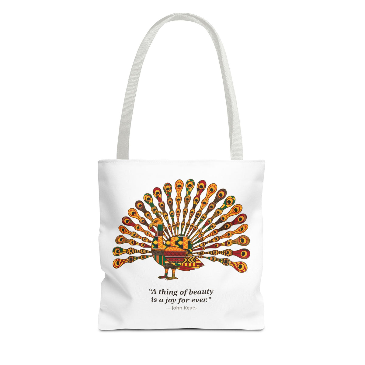 Kente Peacock Tote Bag