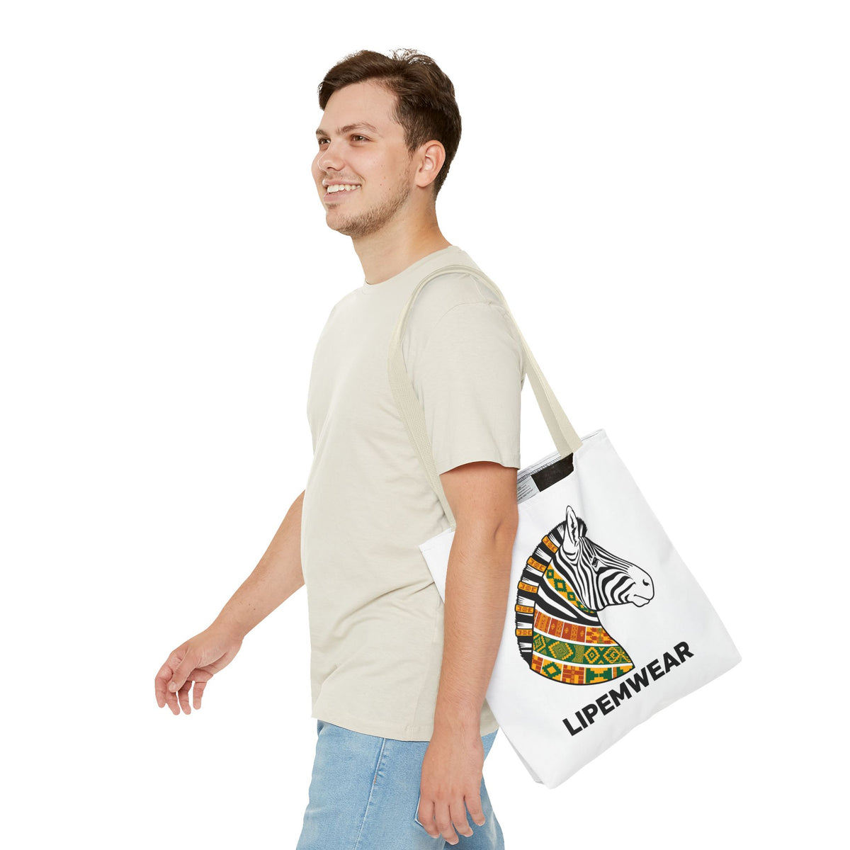 Lipemwear Kente Zebra Tote Bag