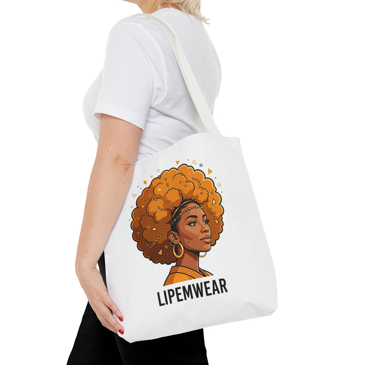 Lipemwear Golden Afro Tote Bag