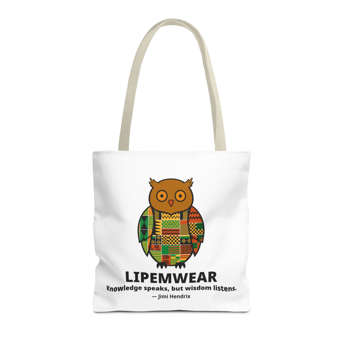 Lipemwear Kente Owl Tote Bag