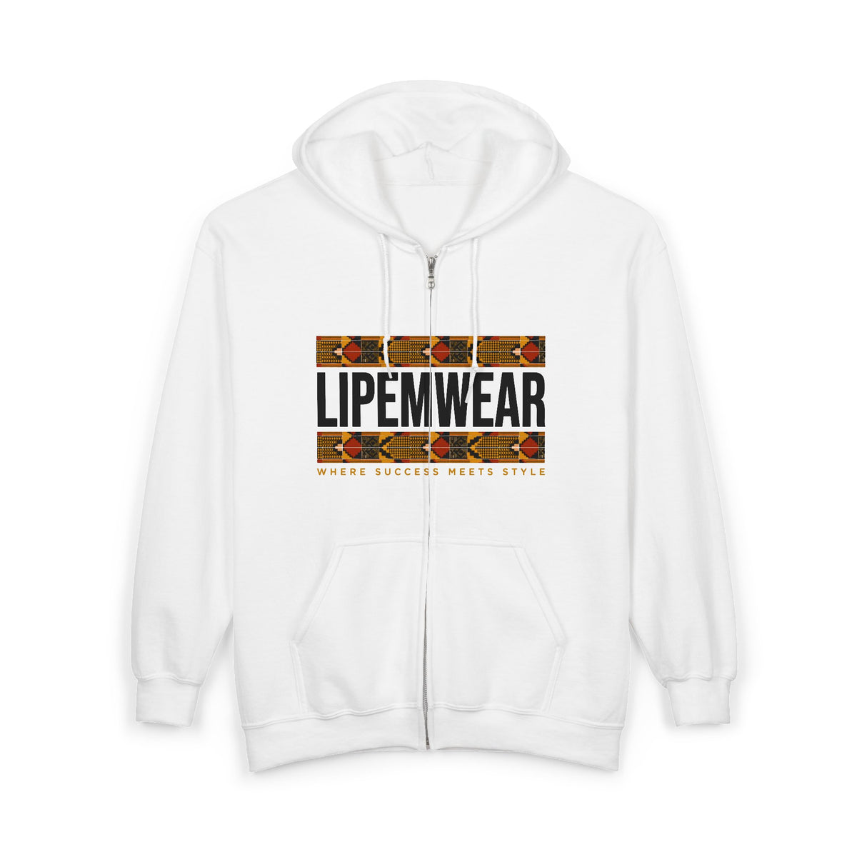 Lipemwear Kente Wordmark Zip Hoodie