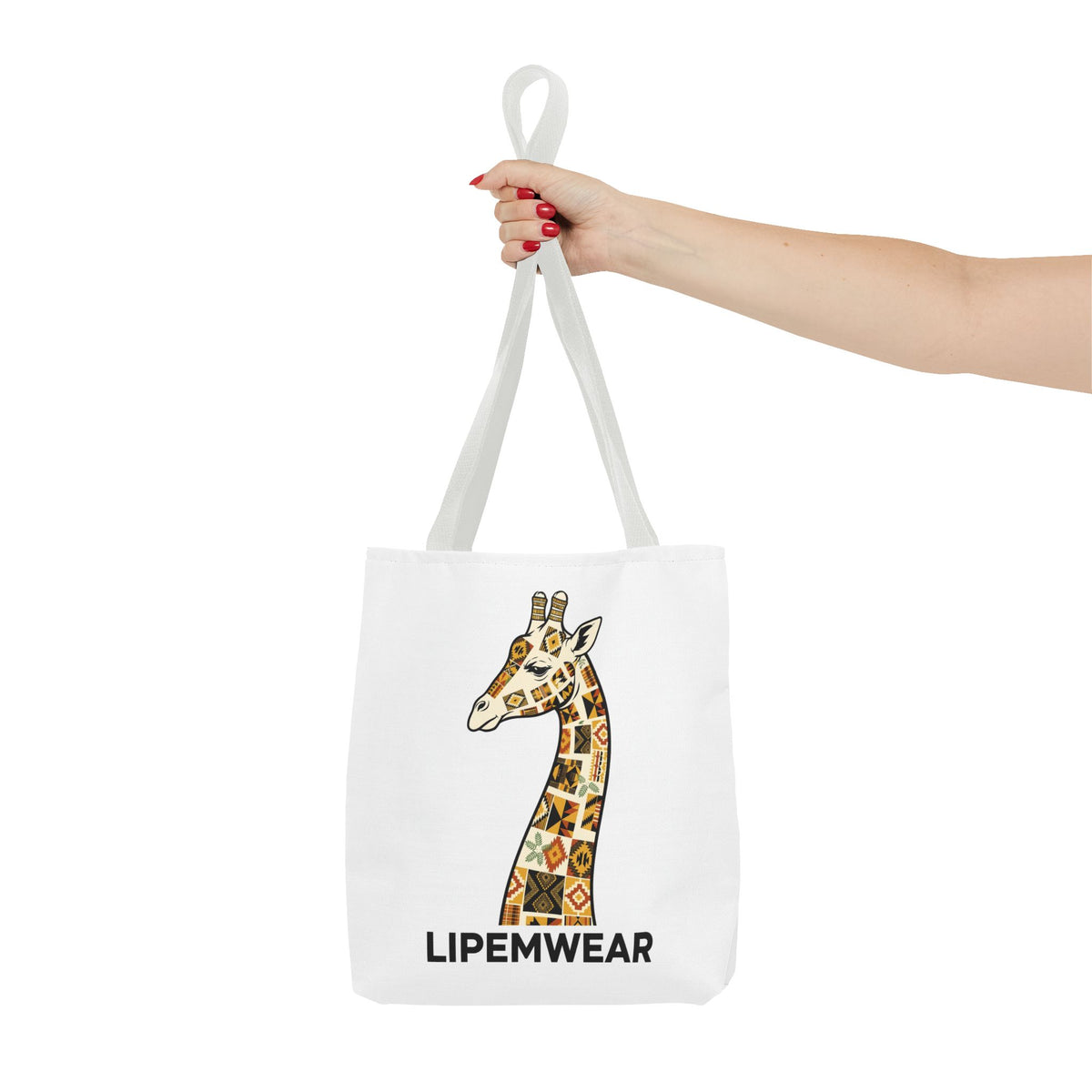 Lipemwear Kente Giraffe Tote Bag