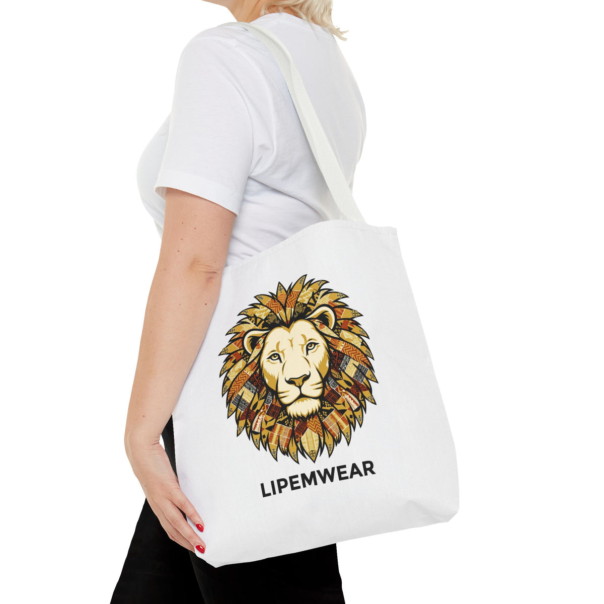 Lipemwear Kente Lion Tote Bag