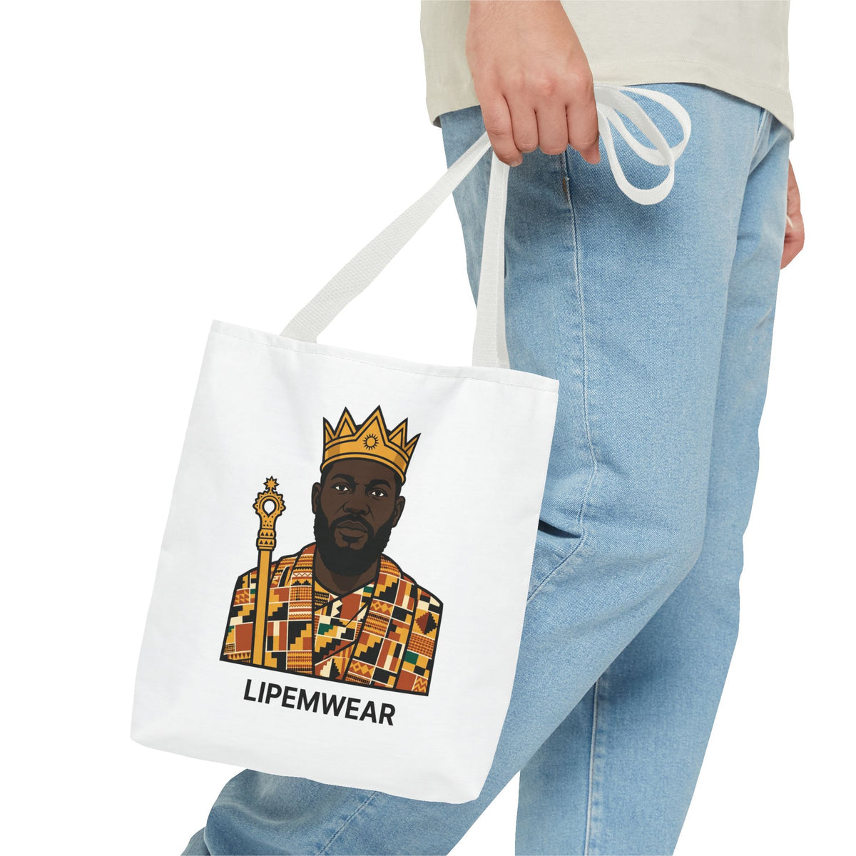 Lipemwear Kente King Tote Bag