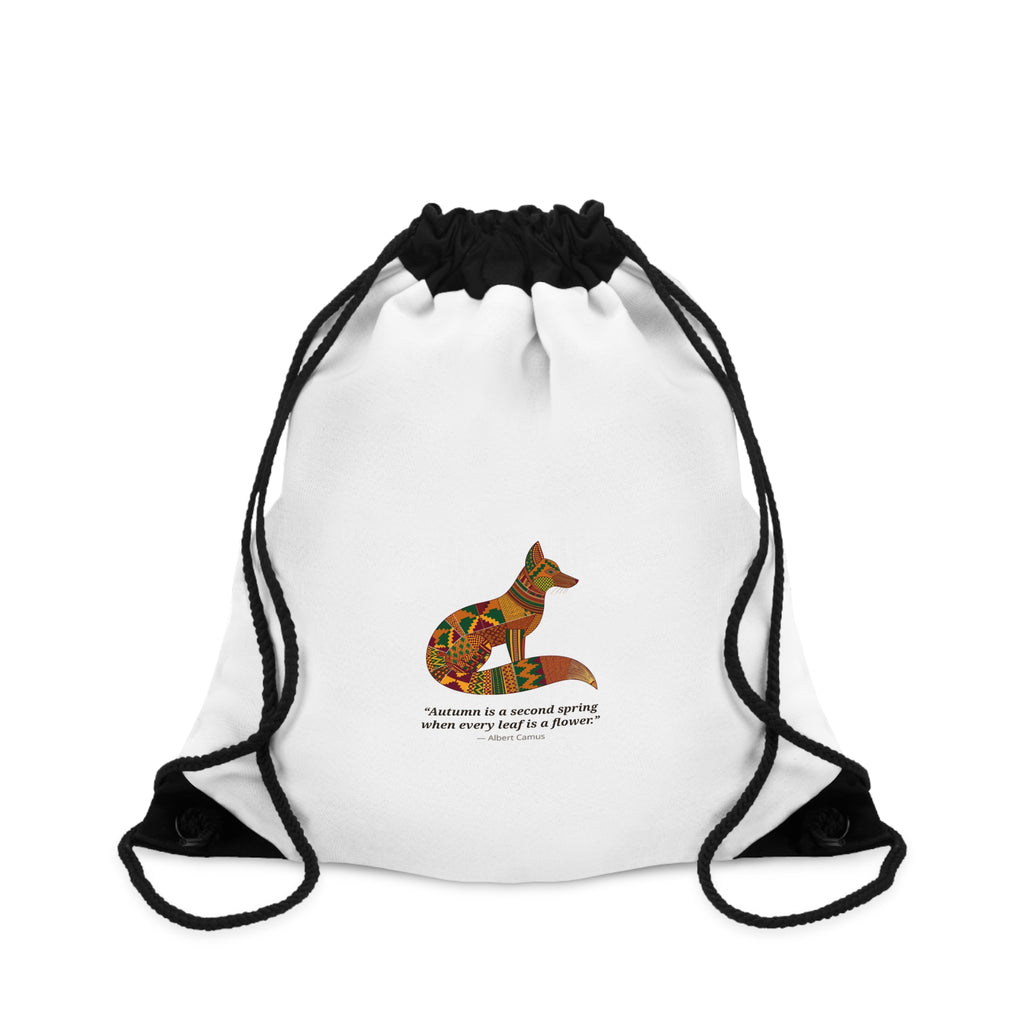 Kente Fox Drawstring Bag