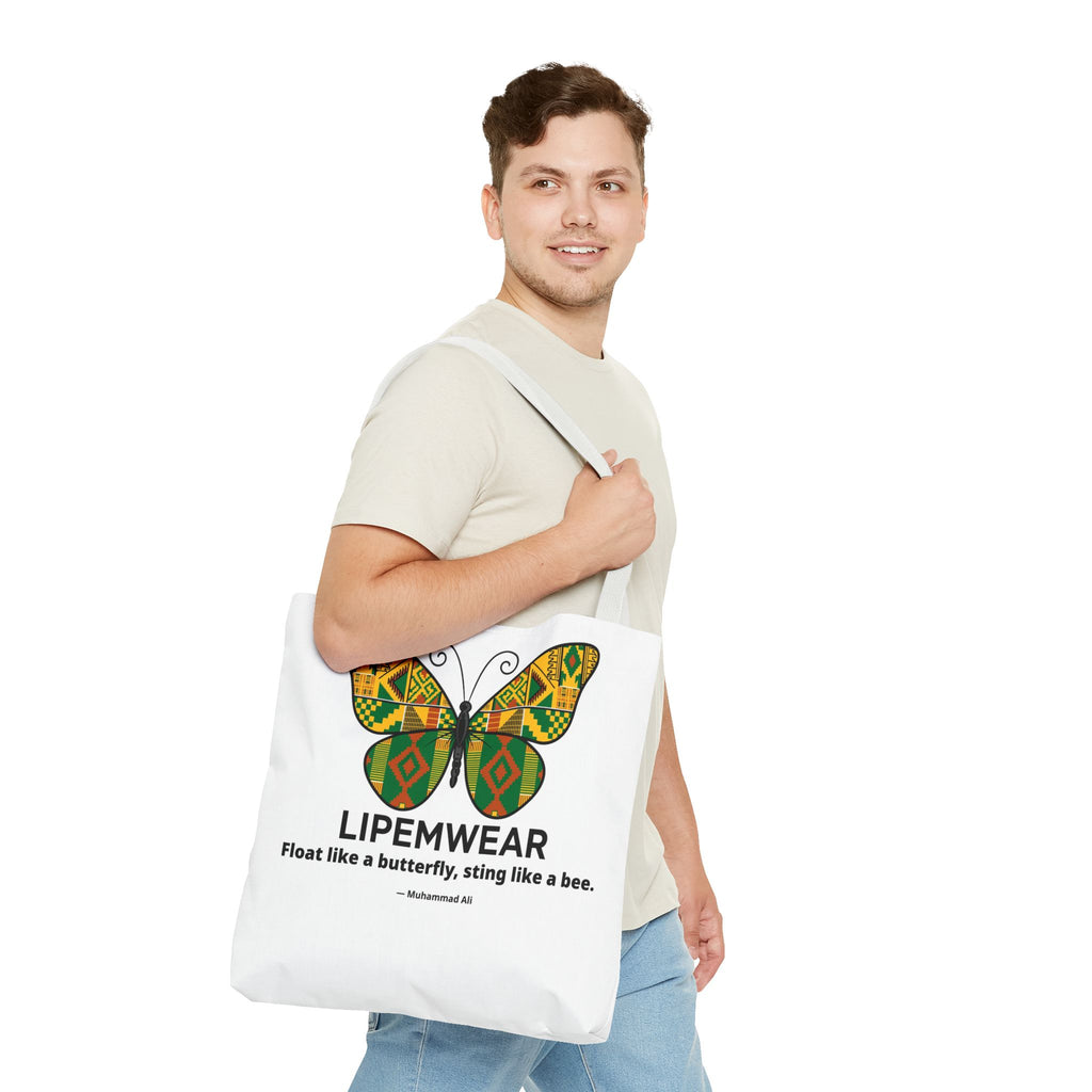 Lipemwear Kente Butterfly Tote Bag