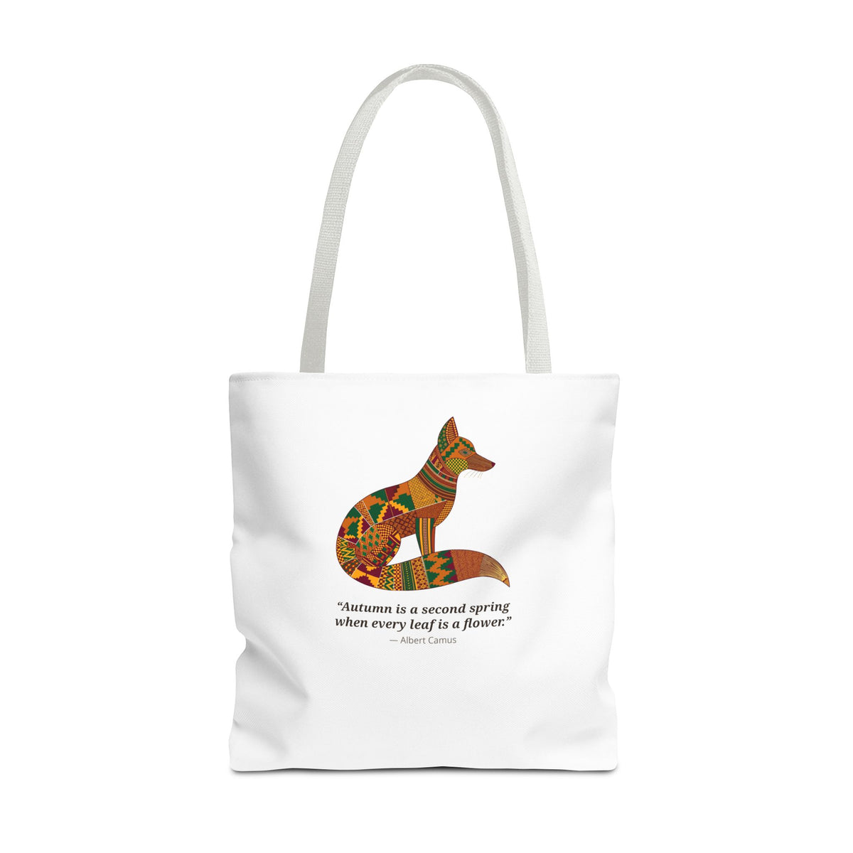 Kente Fox Tote Bag