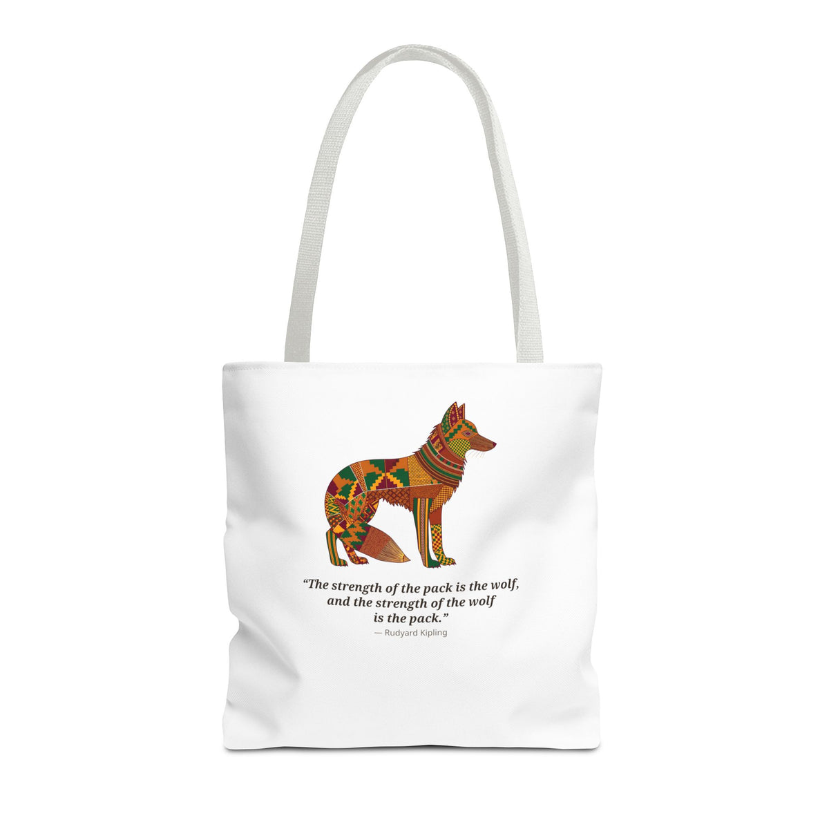 Lipemwear Kente Wolf Tote Bag