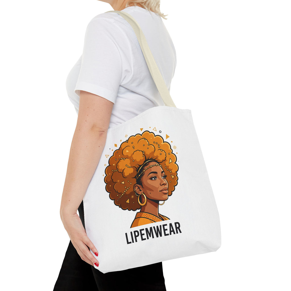 Lipemwear Golden Afro Tote Bag