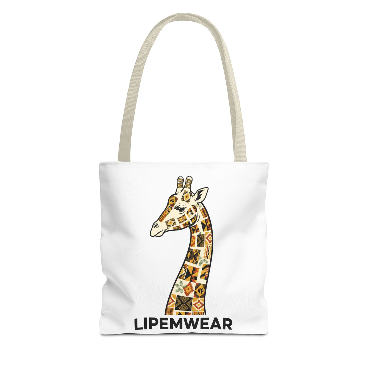 Lipemwear Kente Giraffe Tote Bag