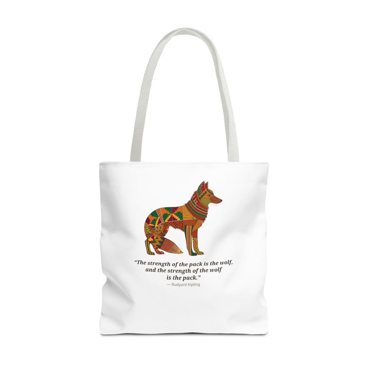 Lipemwear Kente Wolf Tote Bag