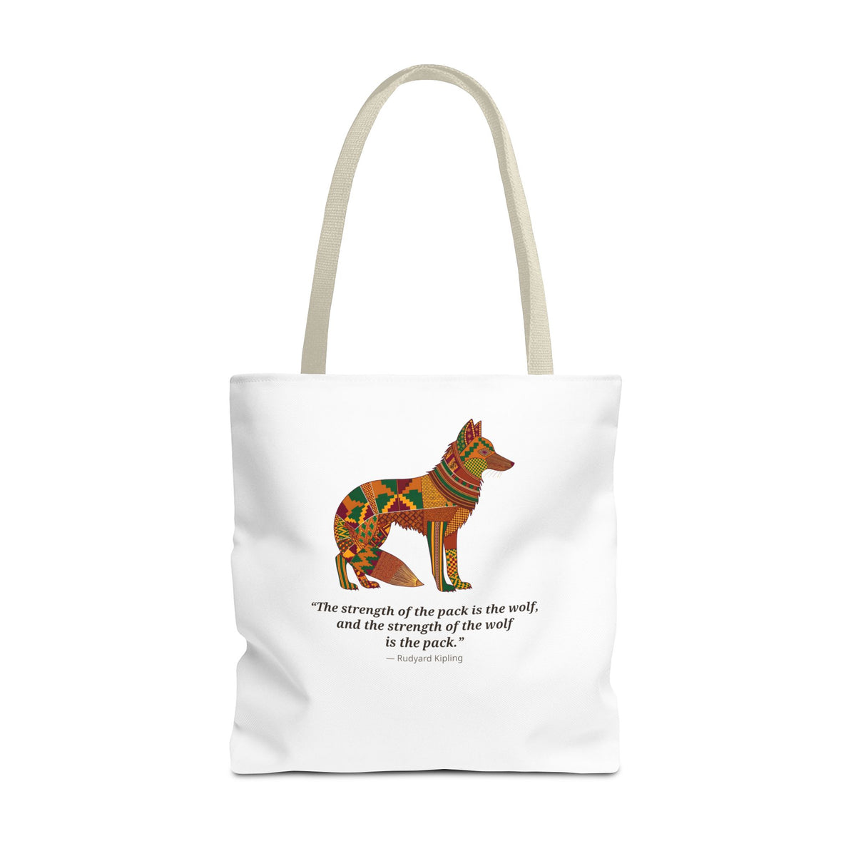 Lipemwear Kente Wolf Tote Bag