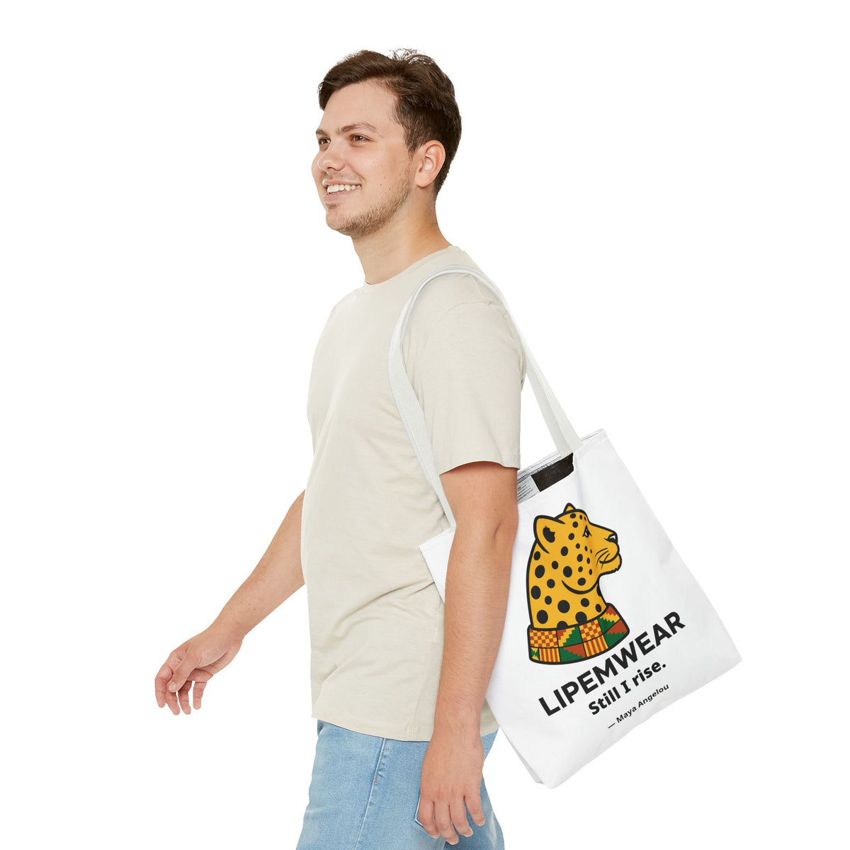 Lipemwear Kente Cheetah Tote Bag