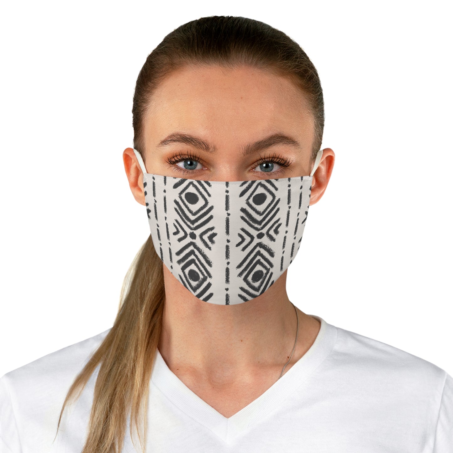 African Print Pattern Fabric Face Mask