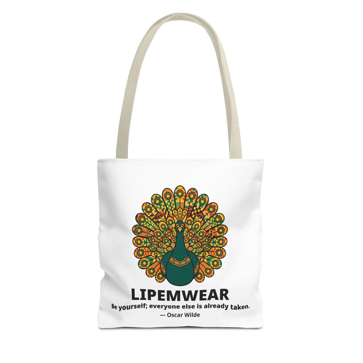 Lipemwear Kente Peacock Tote Bag