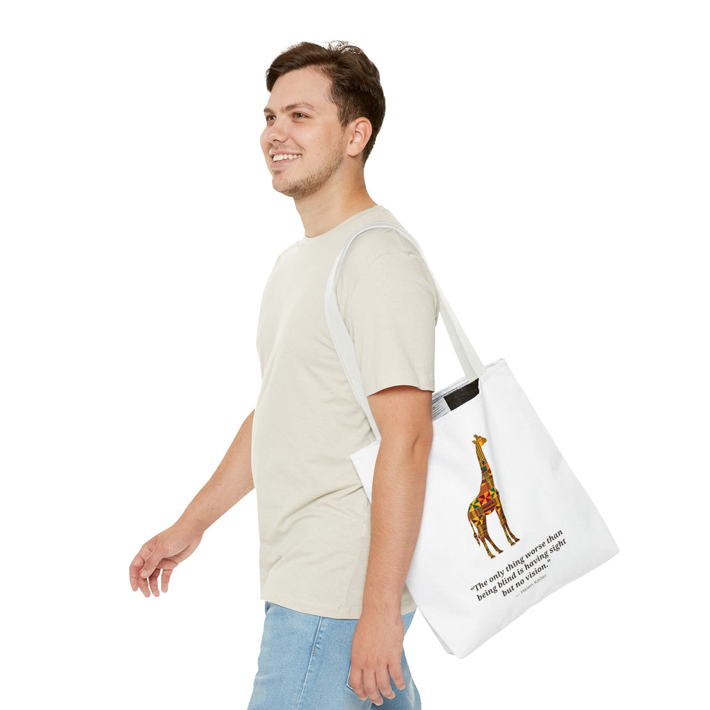 Kente Giraffe Tote Bag