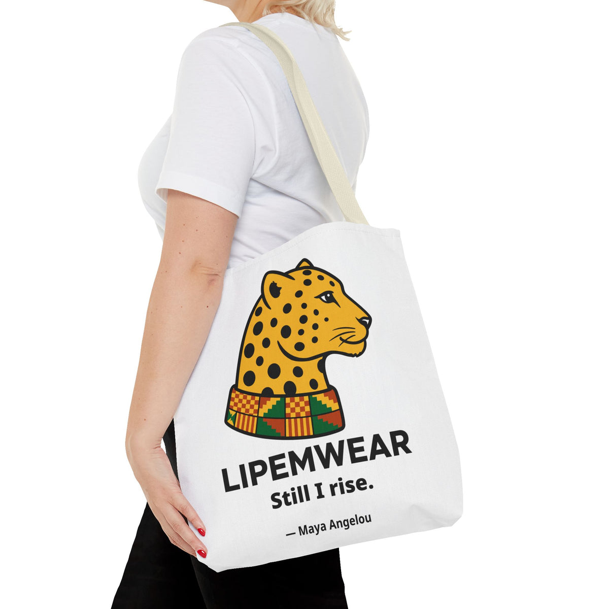 Lipemwear Kente Cheetah Tote Bag