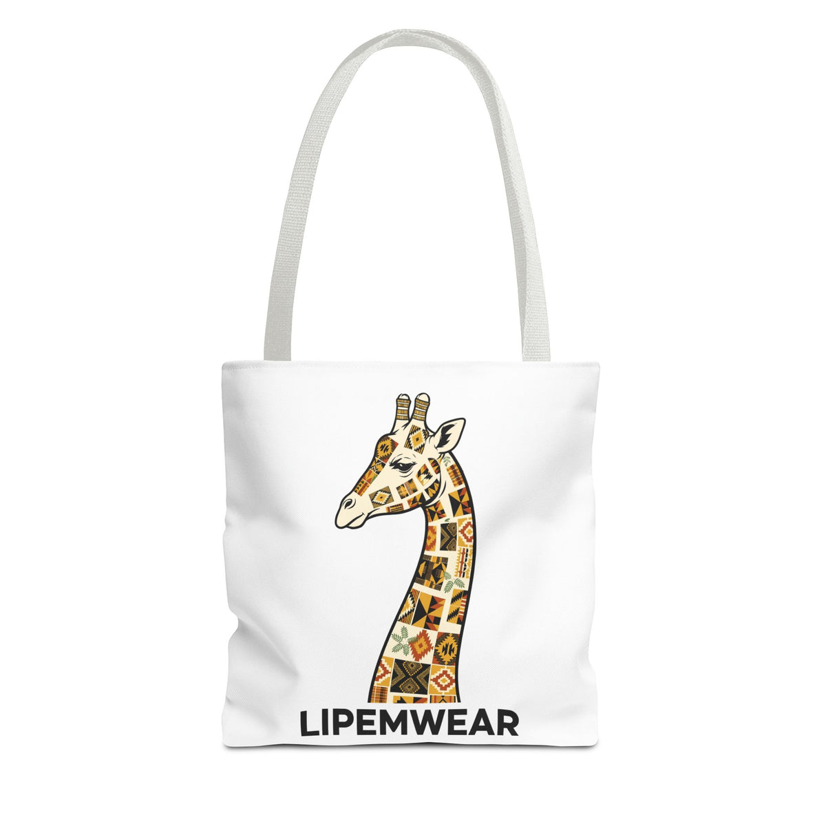 Lipemwear Kente Giraffe Tote Bag