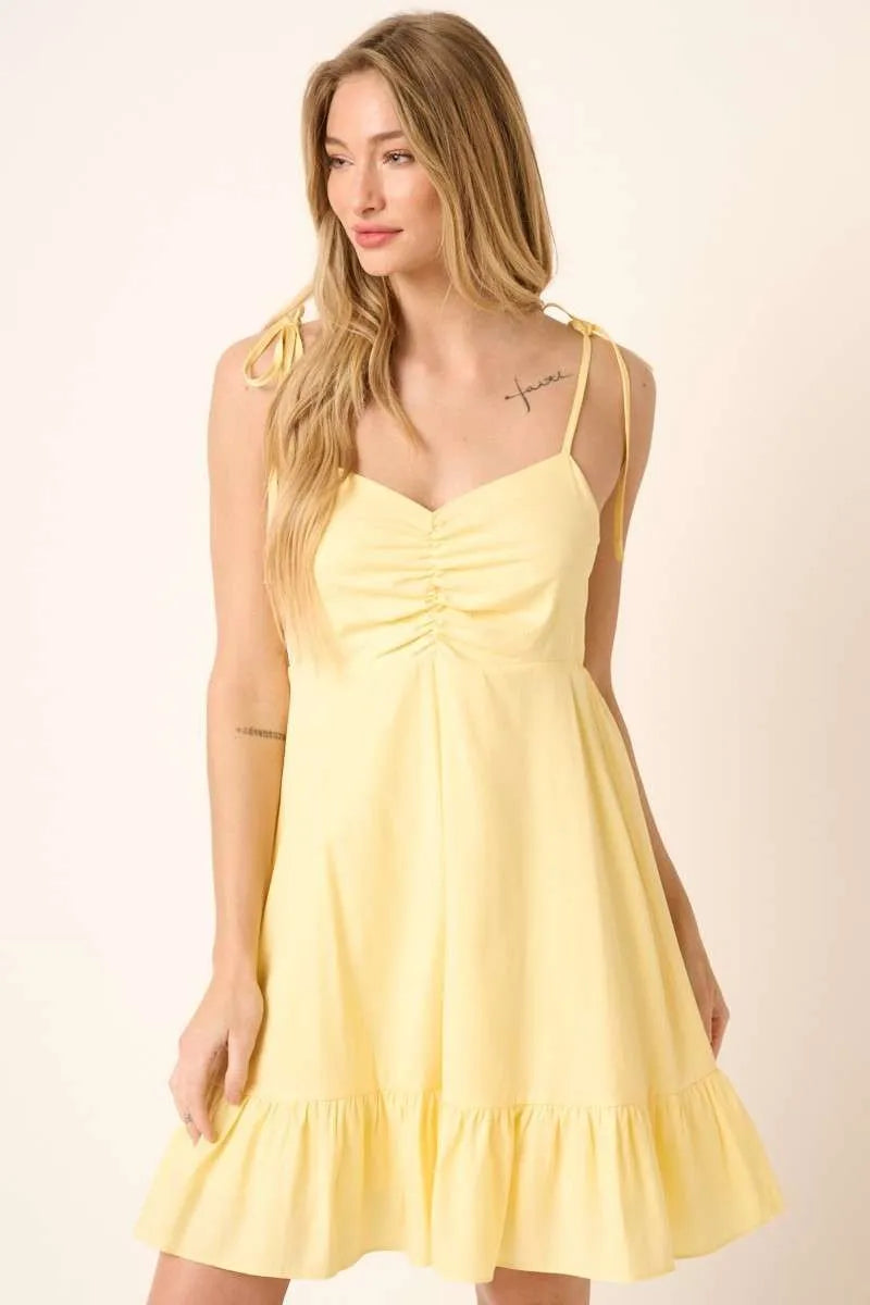 BiBi Floral Bow Tie Puff Sleeve Dress - Sleeve Detail