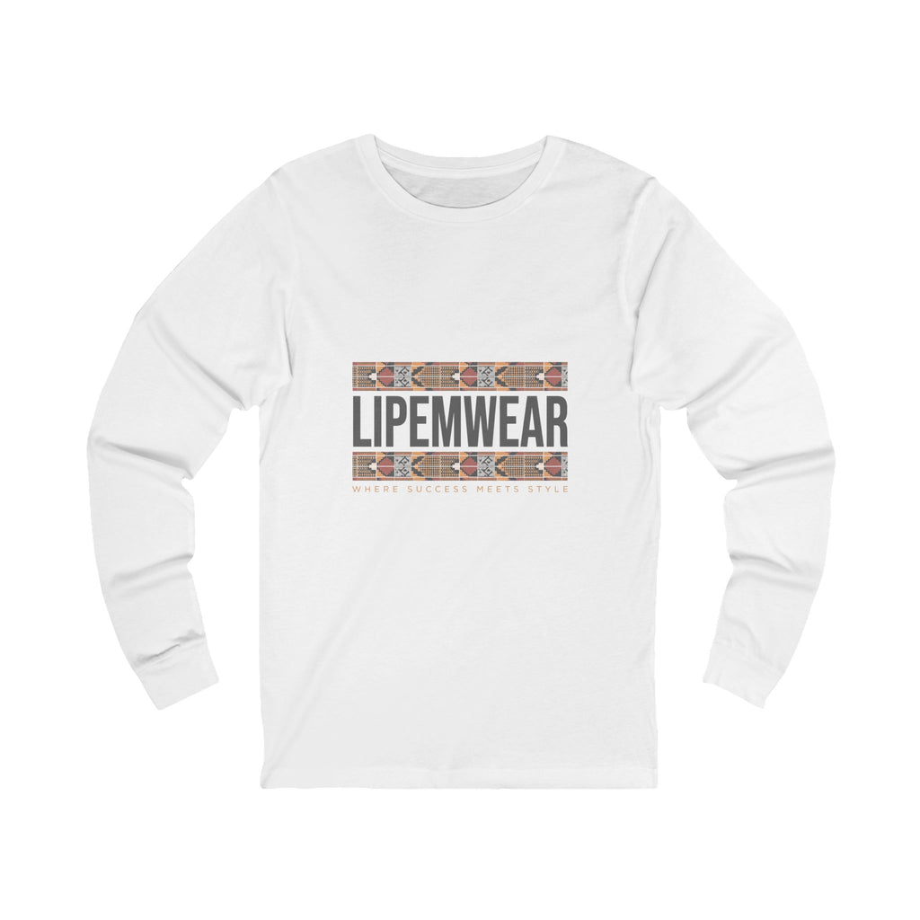 Lipemwear Kente Wordmark Long Sleeve Tee