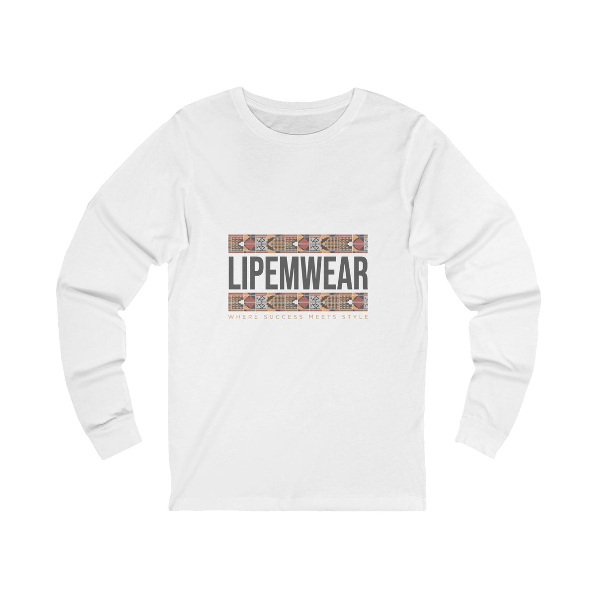 Lipemwear Kente Wordmark Long Sleeve Tee