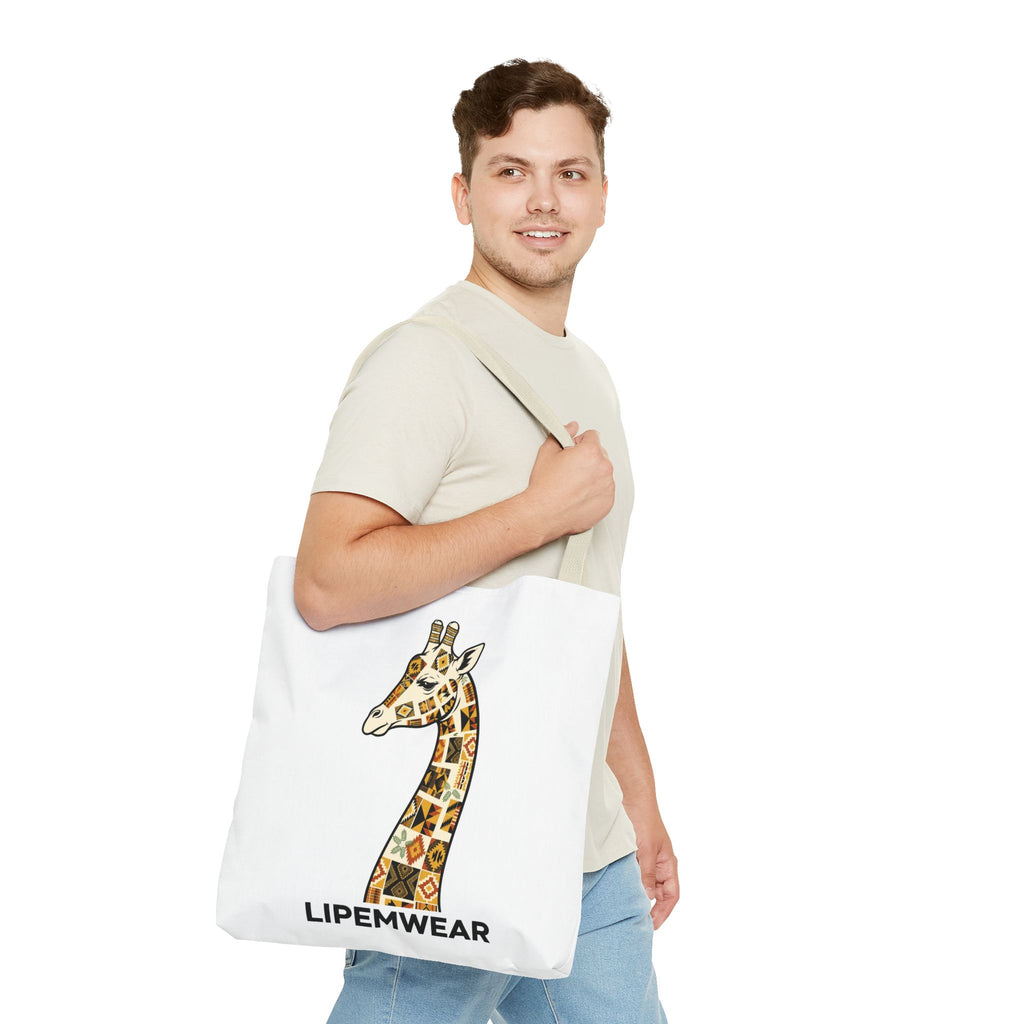 Lipemwear Kente Giraffe Tote Bag