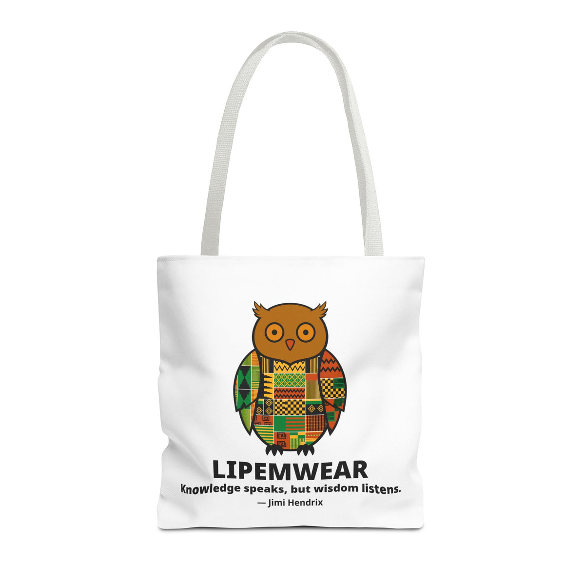 Lipemwear Kente Owl Tote Bag